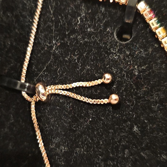 Piatella 18k Plated Gemstone Tennis Bracelet NIB - Picture 4 of 6